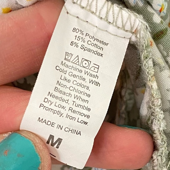 Floral Skirt Womens Size Small Medium Green Tiered Mini Sunflower Daisy - Picture 6 of 6